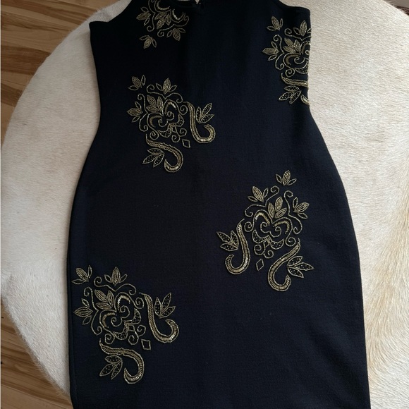 Night out dress black gold spaghetti straps - Picture 12 of 12